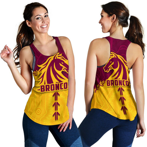 Broncos Women Racerback Tank Brisbane Aboriginal - Vibe Hoodie