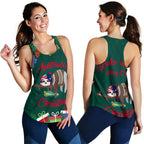 Christmas Women's Racerback Tank Green - Merry Christmas - Vibe Hoodie