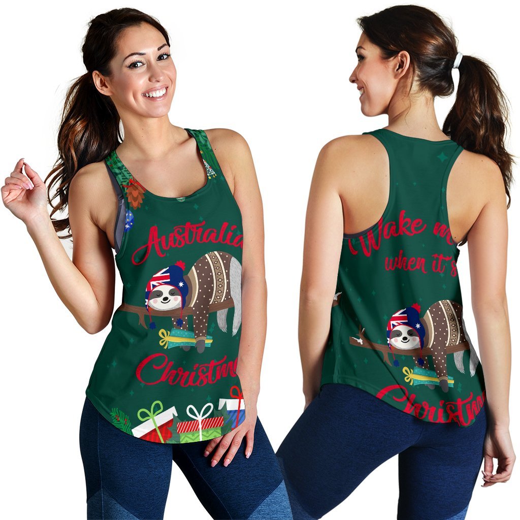 Christmas Women's Racerback Tank Green - Merry Christmas - Vibe Hoodie