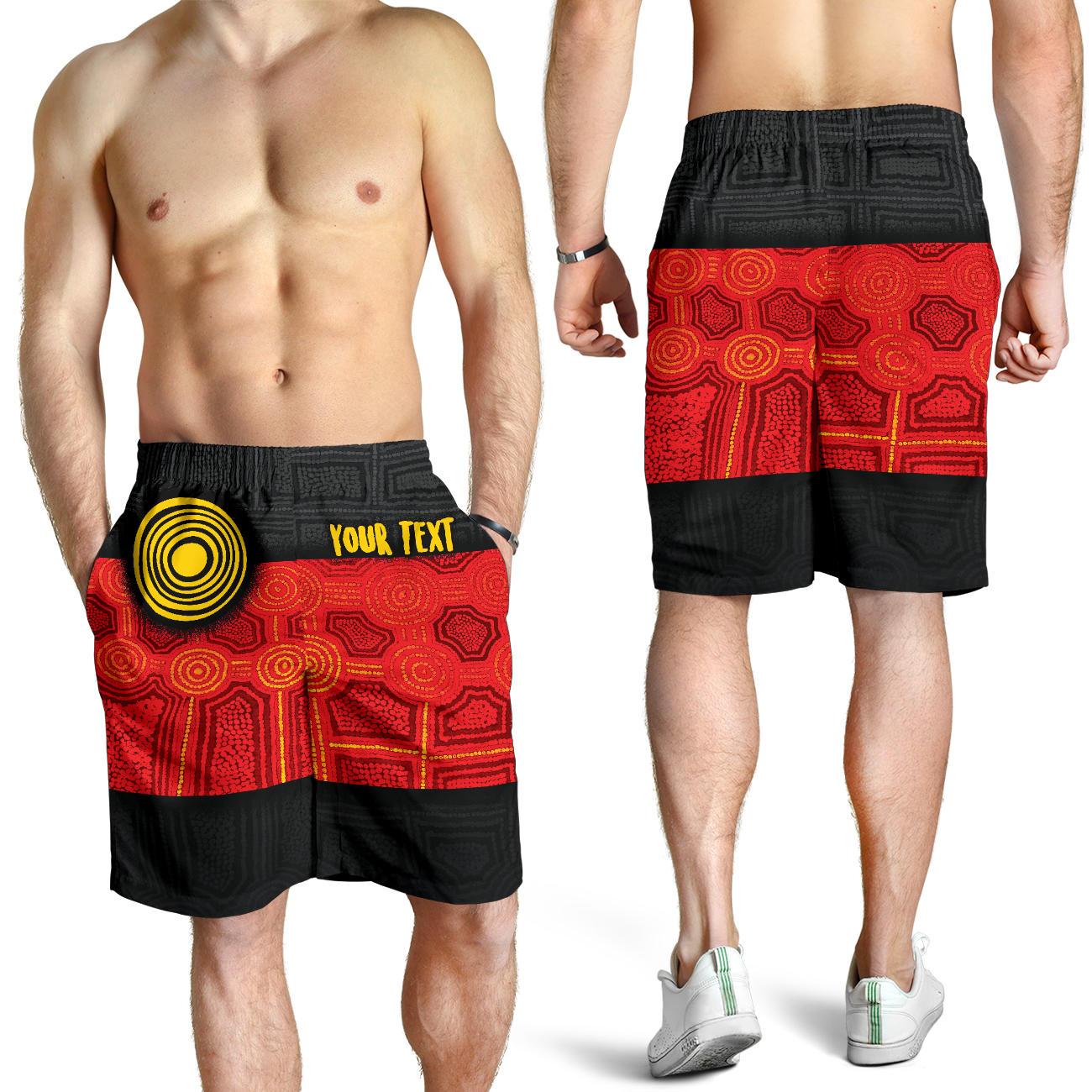 personalised-aboriginal-mens-shorts-aussie-indigenous-flag