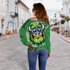 Raiders Women Off Shoulder Sweater Aboriginal - Vibe Hoodie