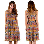 Midi Dress - Aboriginal Patterns Dress Australian Maps - Vibe Hoodie