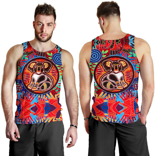 aboriginal-mens-tank-top-koala-and-hand-art-dot-painting-mens-tank