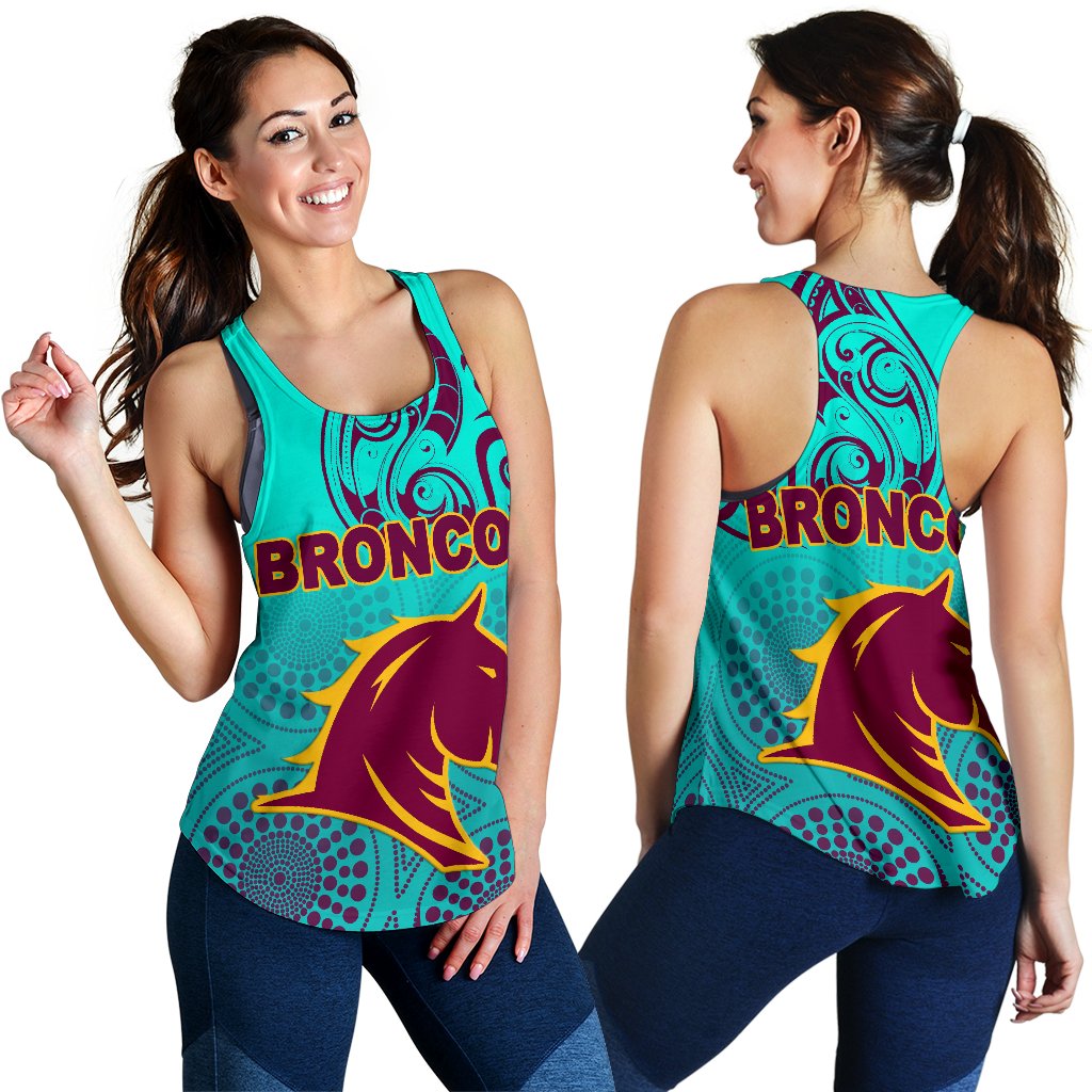 Brisbane Broncos Women Racerback Tank Maori With Aboriginal - Vibe Hoodie