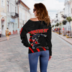 Panthers Women'S Off Shoulder Sweater Claws - Vibe Hoodie