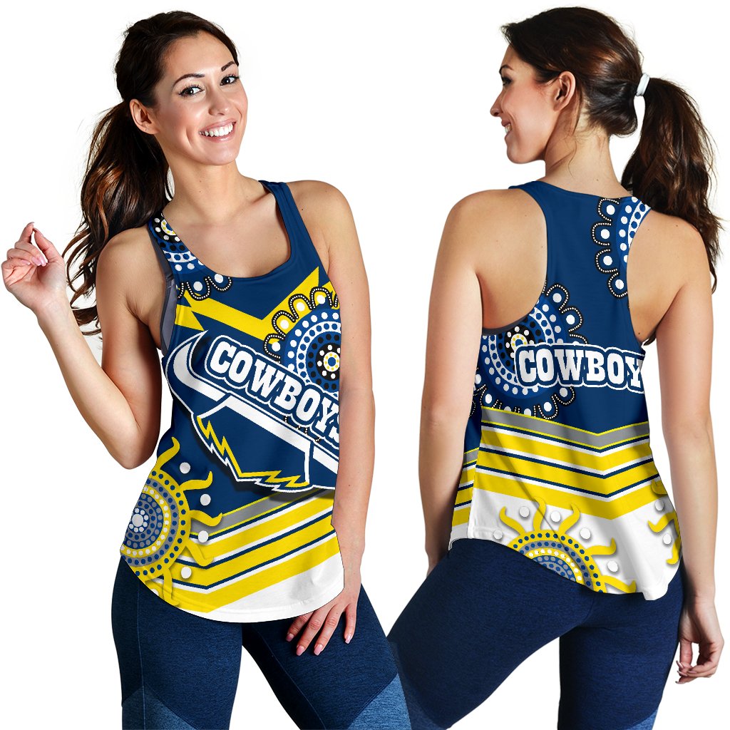 Proud Cowboys Women Racerback Tank Indigenous North Queensland - Vibe Hoodie