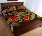 aboriginal-quilt-bed-set-kangaroo-and-lizard-dot-painting-art