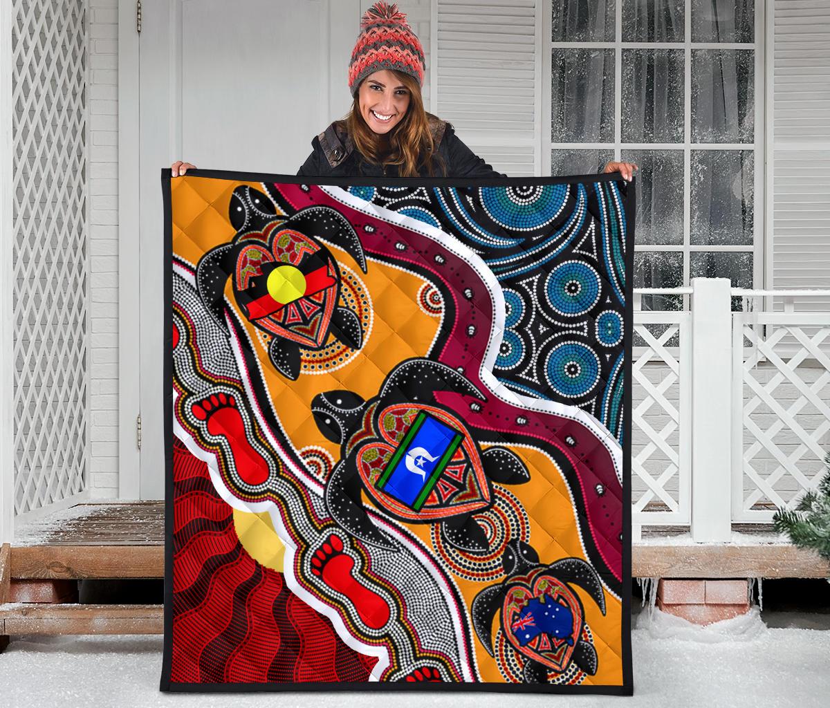 1saustralia-premium-quilt-australia-aboriginal-dots-with-turtle-and-naidoc-flags