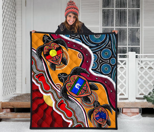 1saustralia-premium-quilt-australia-aboriginal-dots-with-turtle-and-naidoc-flags