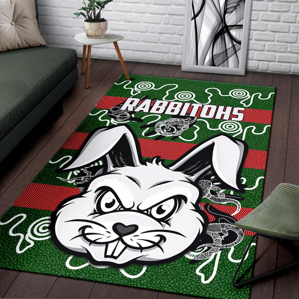 rabbitohs-indigenous-area-rug-rabbit-head