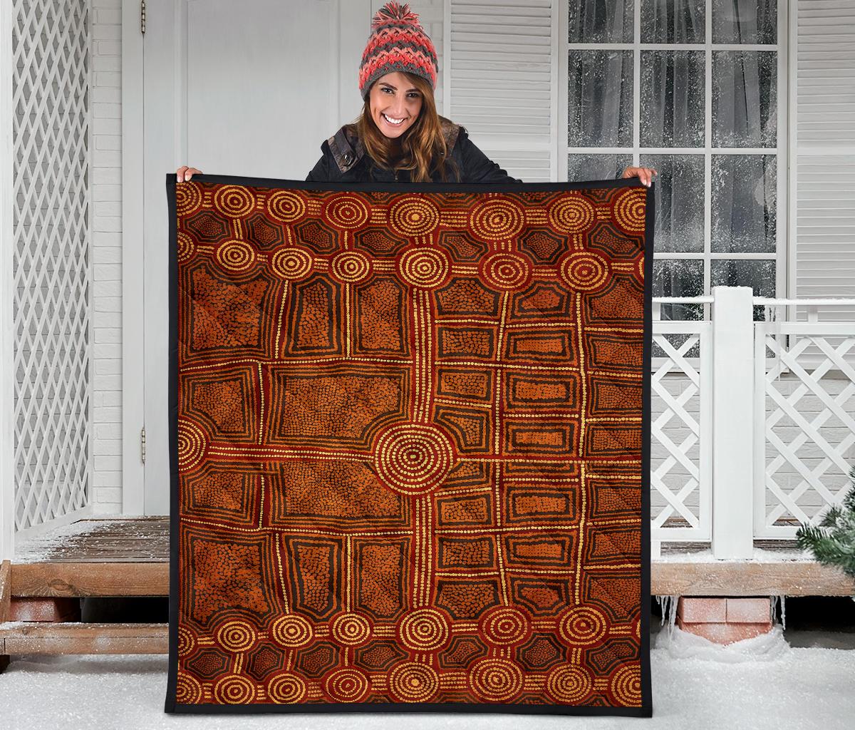 aboriginal-premium-quilt-australia-aboriginal-art-golden-farm