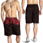 new-zealand-all-over-print-mens-shorts-maori-polynesian-tattoo-red
