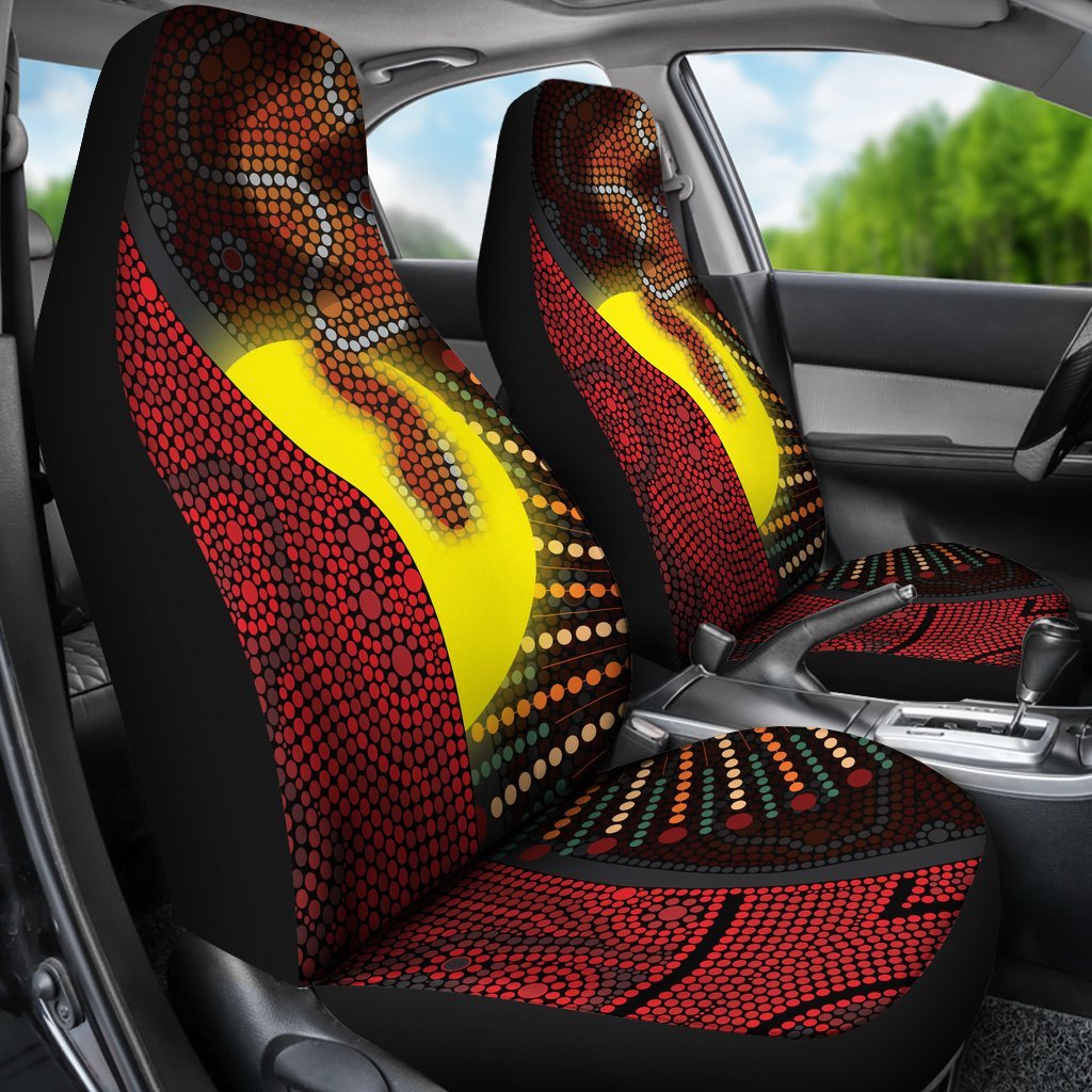 aboriginal-car-seat-covers-indigenous-snake-sun-dot-painting