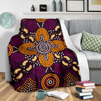 aboriginal-premium-blanket-flowers-dot-panting-art