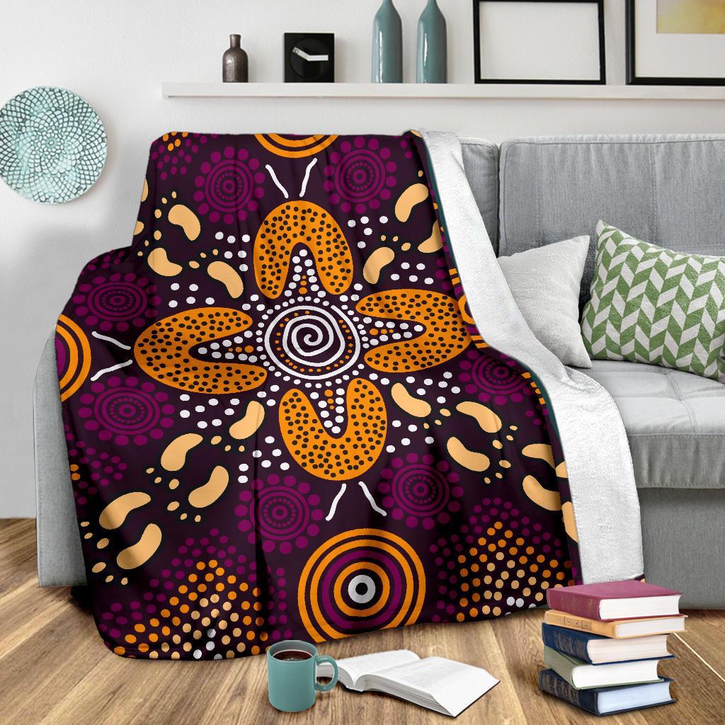 aboriginal-premium-blanket-flowers-dot-panting-art