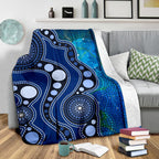 aboriginal-premium-blanket-australia-indigenous-flag-circle-dot-painting-art-blue