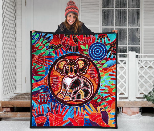 aboriginal-premium-quilt-koala-and-hand-art-dot-painting-quilt