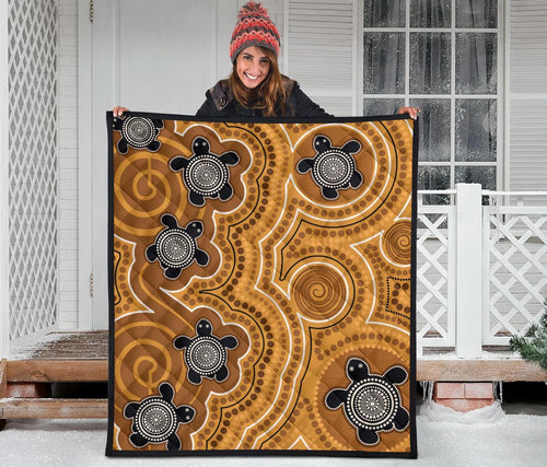 aboriginal-premium-quilt-indigenous-turtle-gold-version