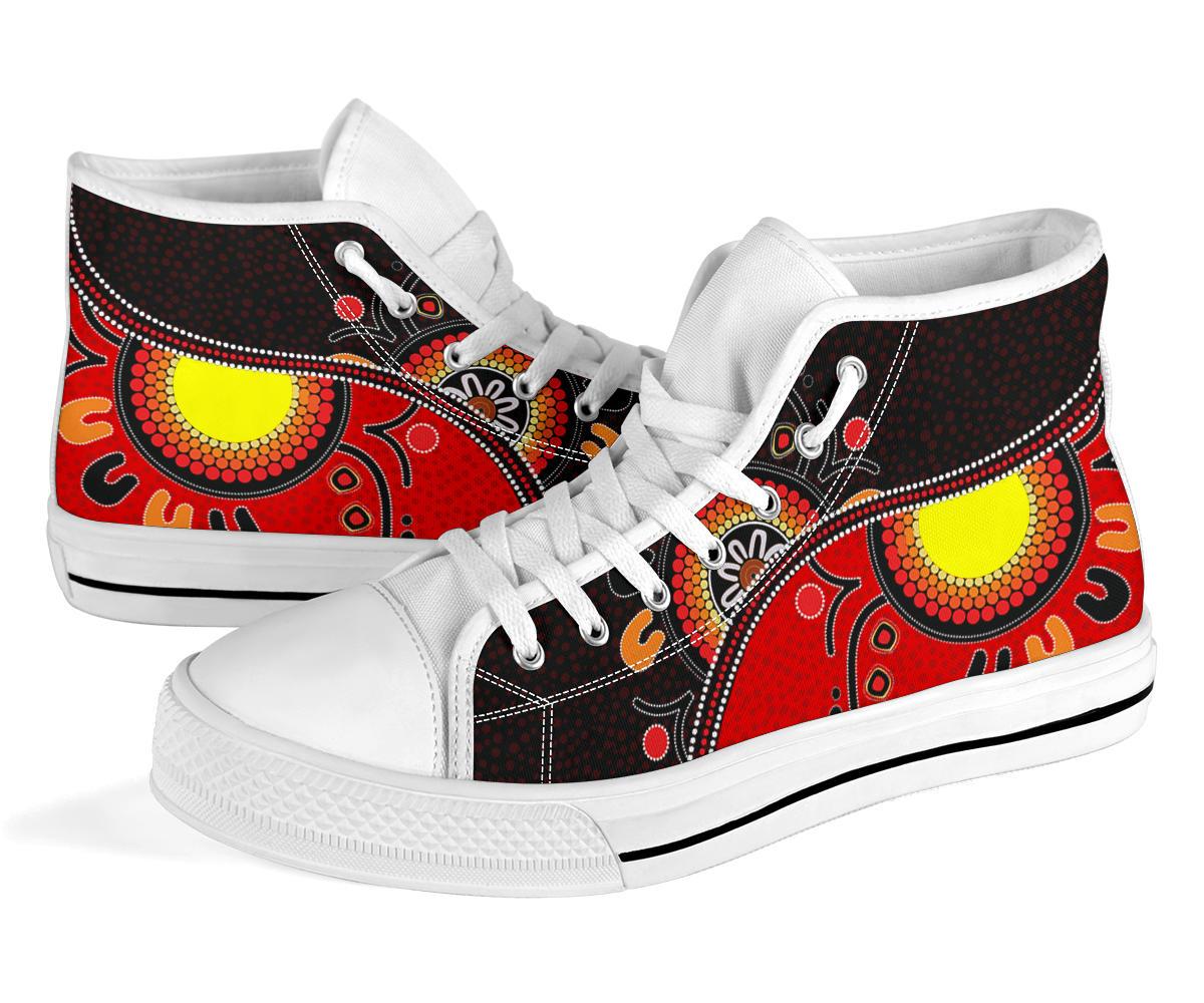 aboriginal-high-top-shoe-australia-flag-dot-painting-art