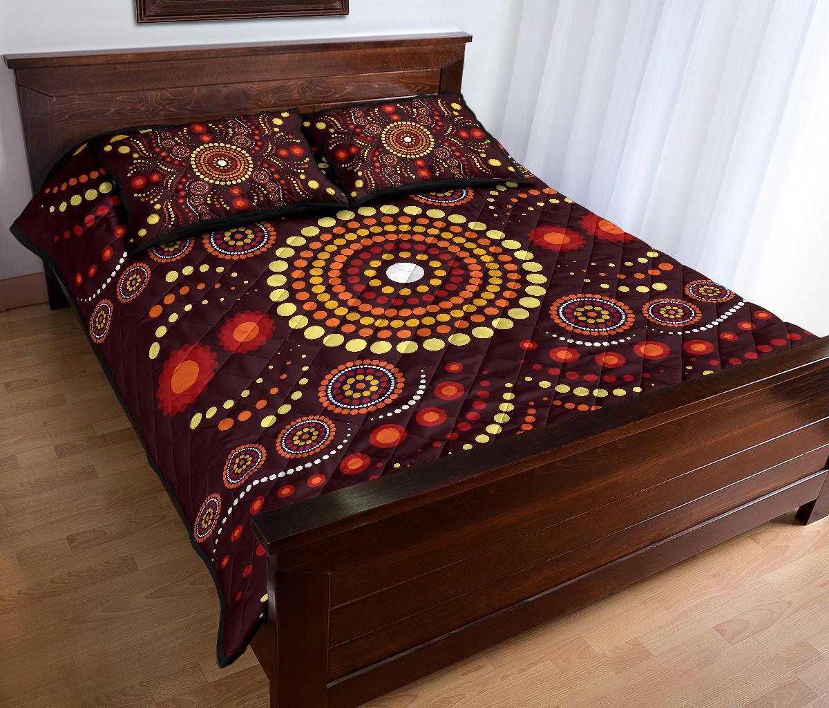 aboriginal-quilt-bed-set-indegenous-dot-painting-art