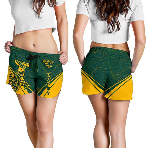 1st Australia Rugby Women Shorts - Australian Rugby Kangaroo & Aboriginal Patterns - Vibe Hoodie