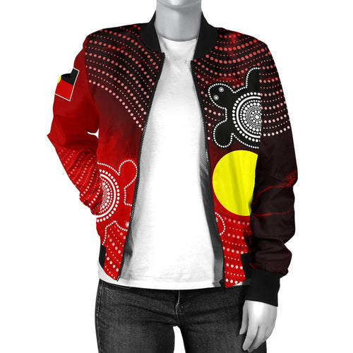 aboriginal-womens-bomber-jacket-indigenous-circle-dot-painting-style