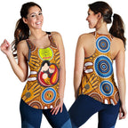 Racerback Tanks - Aboriginal Family With Dot Painting art - Vibe Hoodie