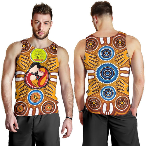 mens-tank-top-aboriginal-family-with-dot-painting-art