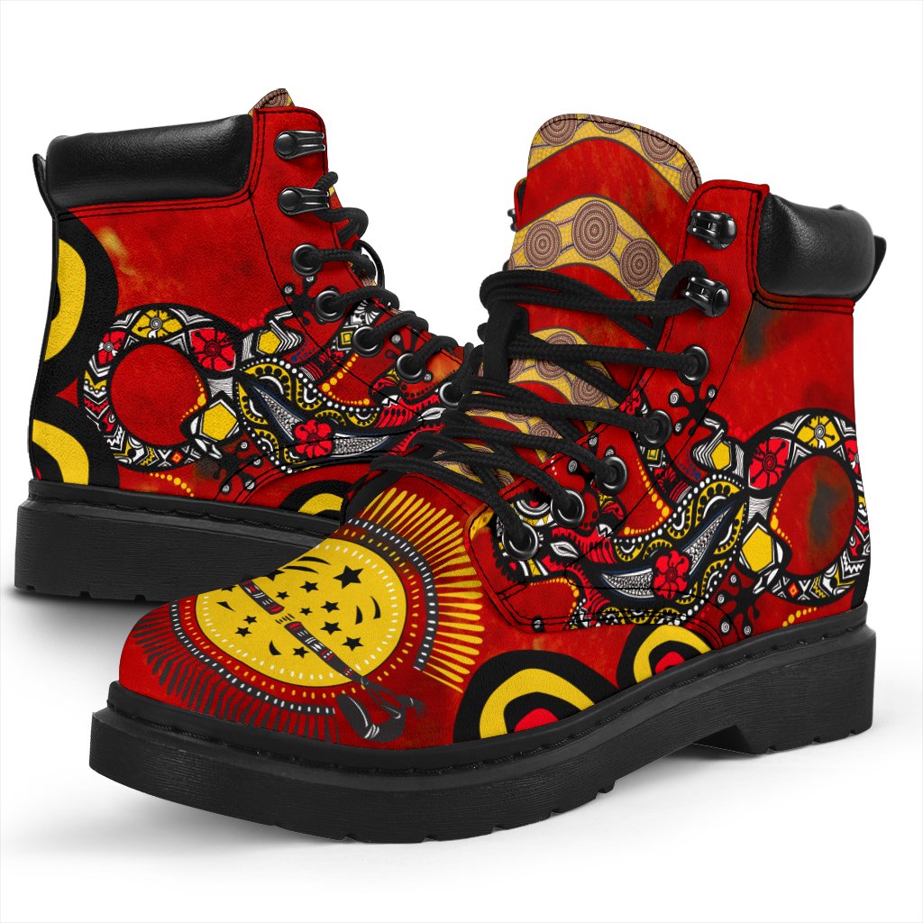 aboriginal-all-season-boots-lizard-and-boomerang-patterns