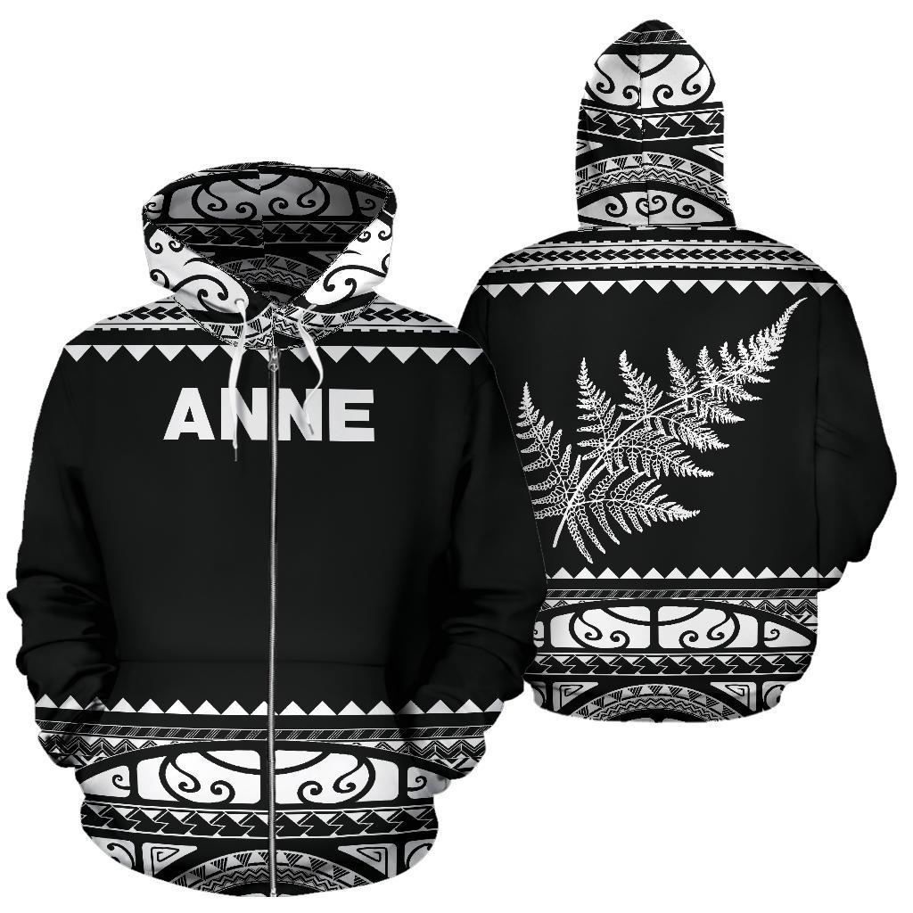 new-zealand-maori-zip-up-hoodie-aotearoa-silver-fern-zipper-hoodie-white-customized-k4x-anne