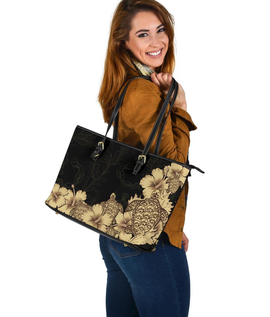 hibiscus-plumeria-golden-turtle-large-leather-tote