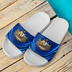 slide-sandals-glowing-curved-shoes-australian-coat-of-arms-white