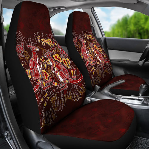 aboriginal-car-seat-covers-kangaroo-family-with-hand-art