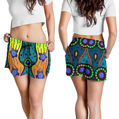 Women's Shorts - Aboriginal Turtle - Vibe Hoodie