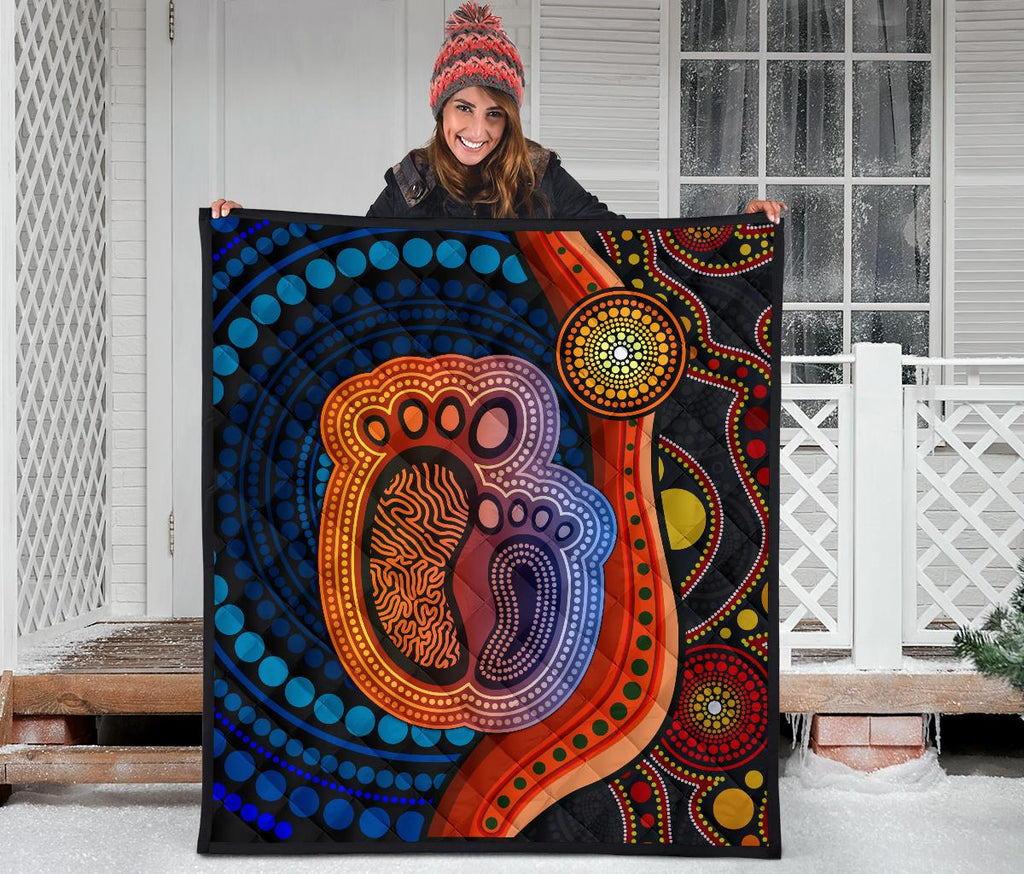 1st-australia-premium-quilt-aboriginal-mother-and-son-foot
