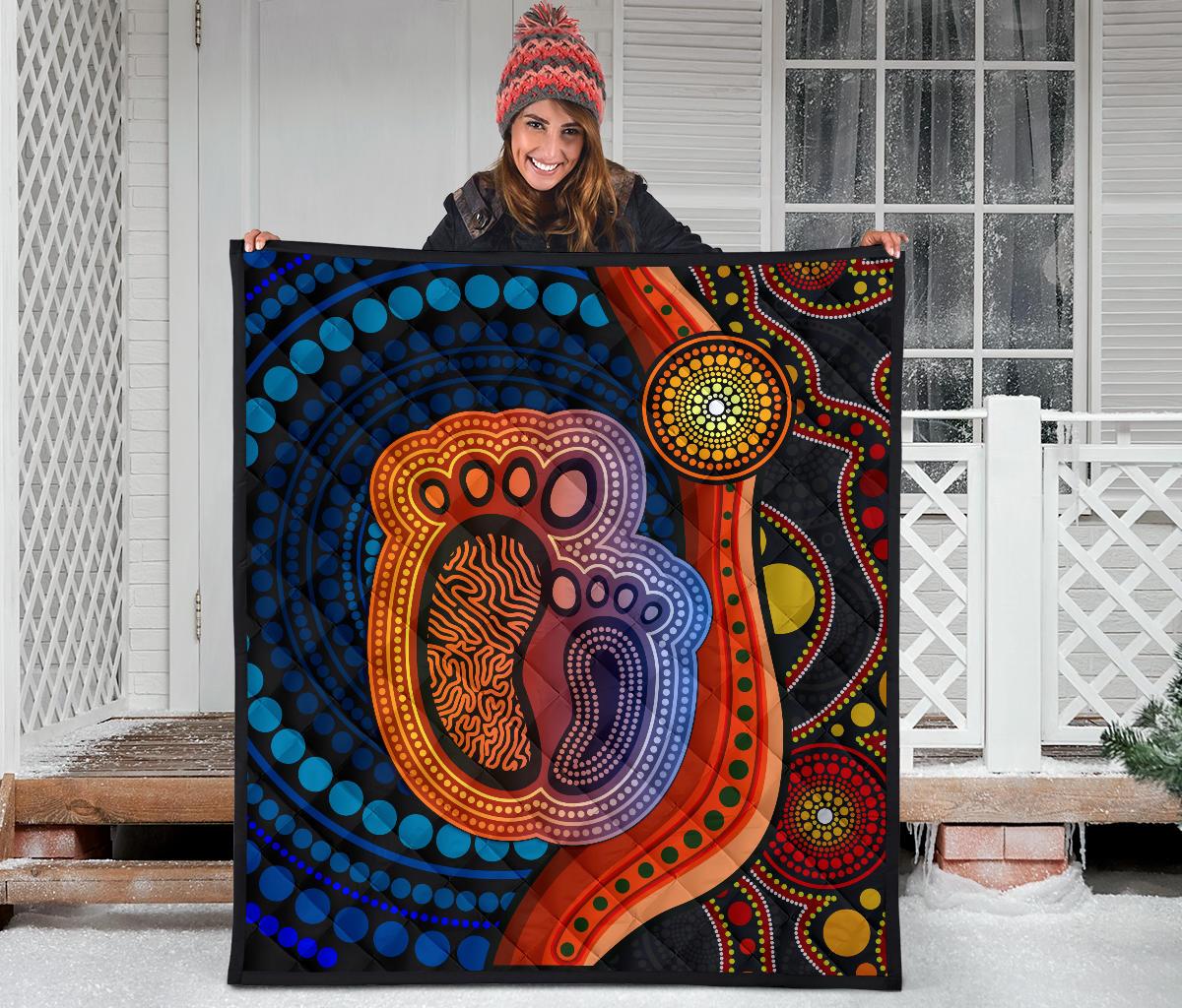 1st-australia-premium-quilt-aboriginal-mother-and-son-foot
