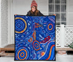 aboriginal-premium-quilt-indigenous-footprint-patterns-blue-color