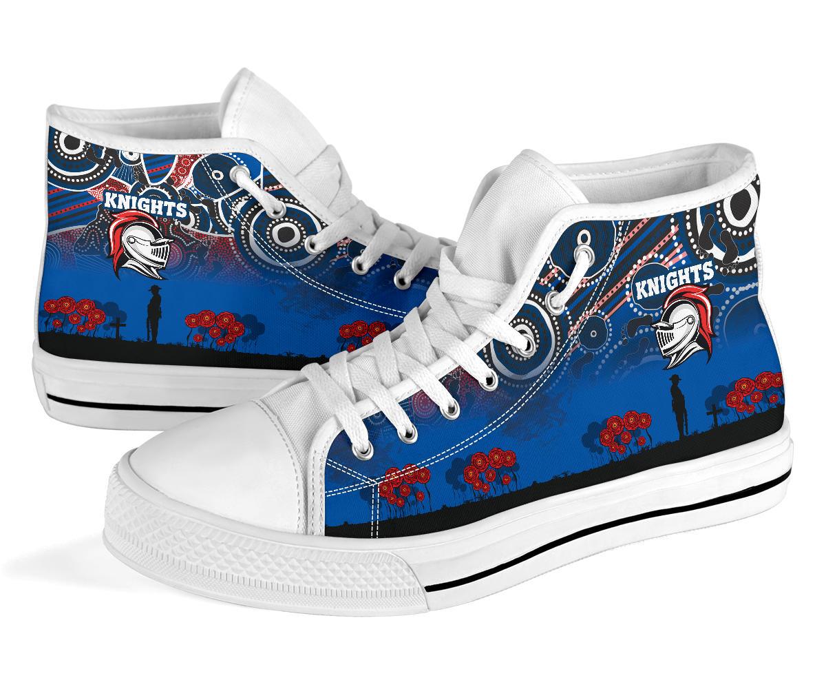 knights-high-top-shoe-newcastle-anzac-day-aboriginal