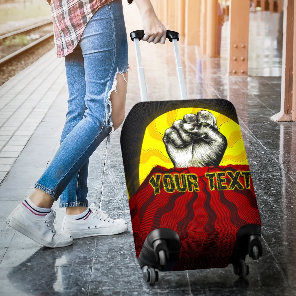 custom-aboriginal-luggage-covers-black-lives-matter-sun-dot-painting