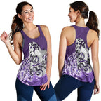 Maori Manaia The Blue Sea Racerback Tank, Purple - Vibe Hoodie