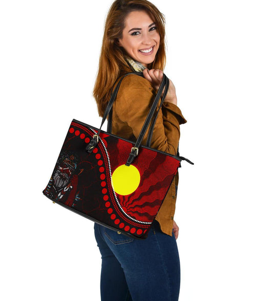 aboriginal-leather-tote-bag-indigenous-people-and-sun