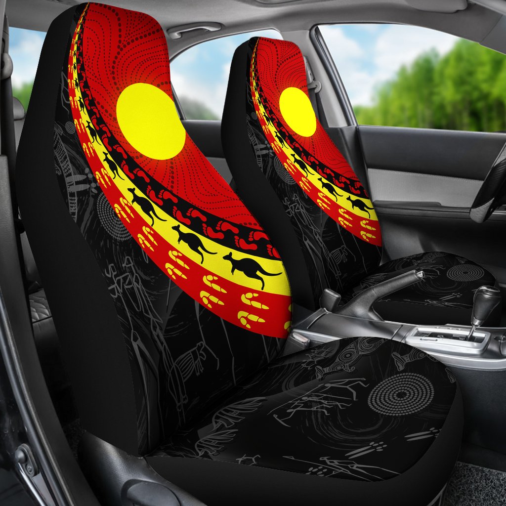 aboriginal-car-seat-covers-indigenous-flag-circle-dot-painting