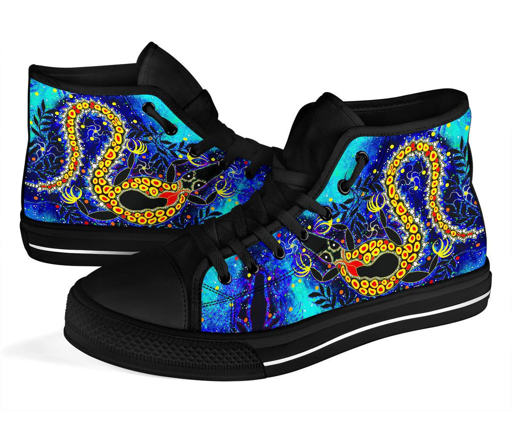 aboriginal-high-top-shoes-indigenous-crocodile