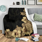 hibiscus-plumeria-golden-turtle-premium-blanket