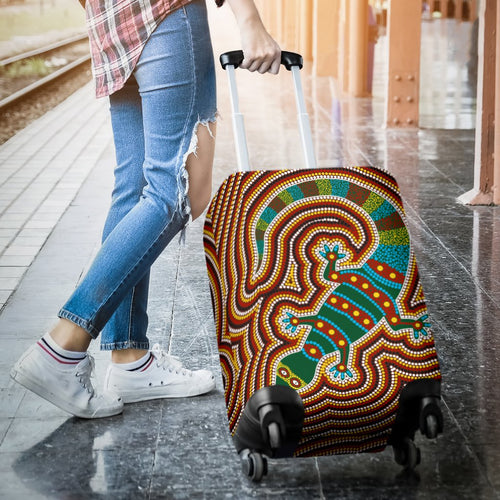 aboriginal-luggage-covers-lizard-dot-painting-patterns