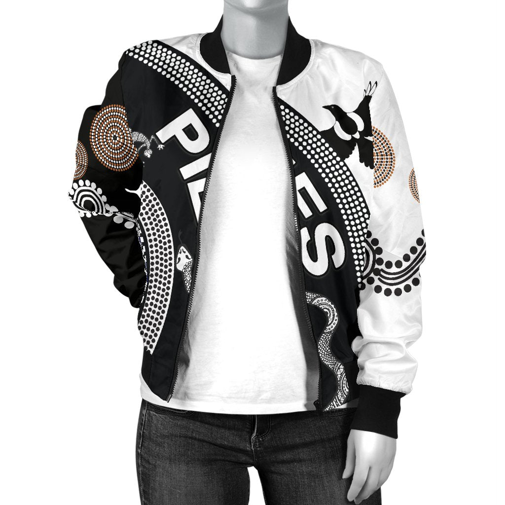 collingwood-women-bomber-jacket-pies-unique-indigenous