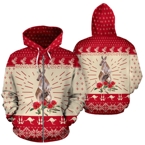christmas-zip-up-hoodie-kangaroo-hoodie-waratah-flowers-unisex