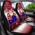 christmas-personalised-car-seat-covers-australia-santa-claus-hold-the-flag-red