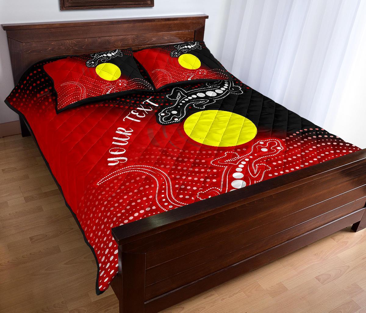 customaboriginal-quilt-bed-set-two-indigenous-lizard