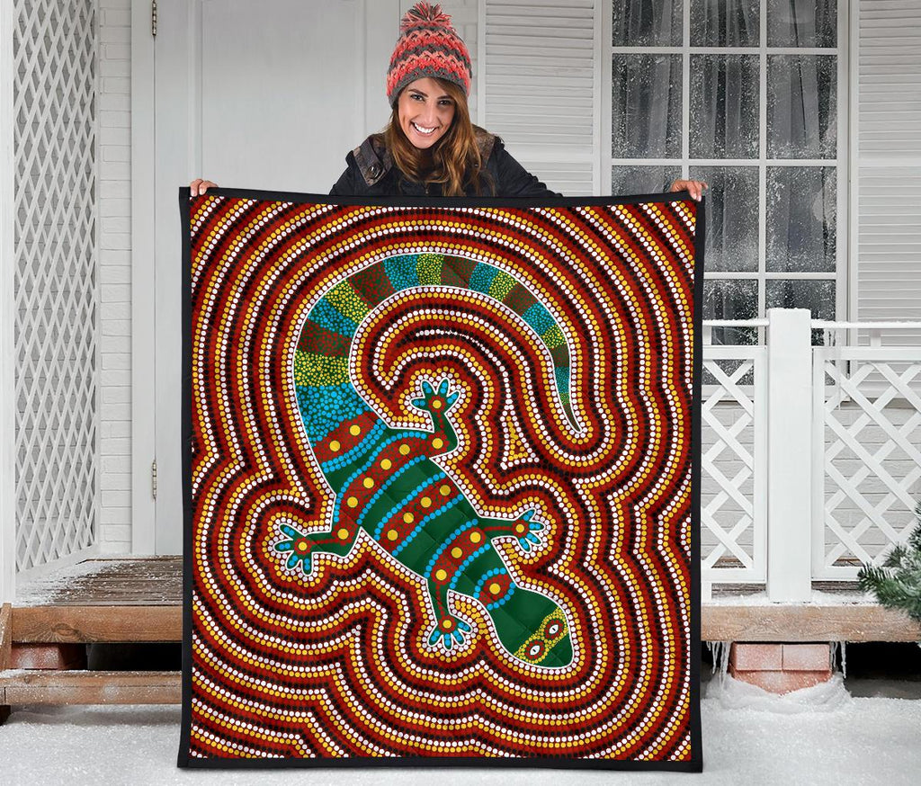 premium-quilts-lizard-coverlets-aboriginal-dot-painting